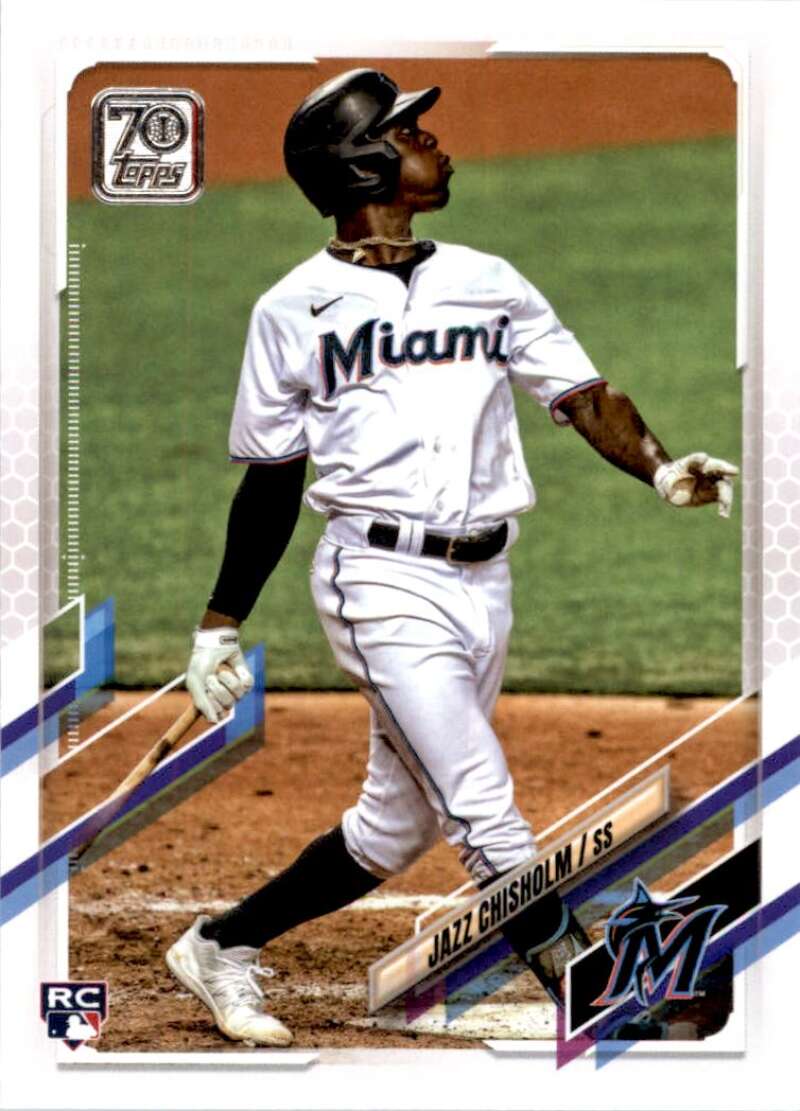 2021 Topps Baseball #538 Jazz Chisholm RC Rookie Miami Marlins Image 1