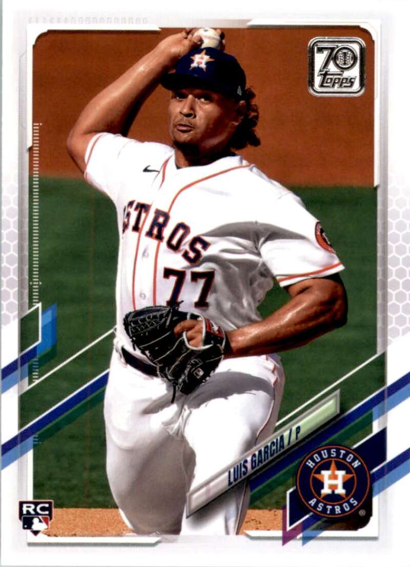 2021 Topps Baseball #547 Luis Garcia RC Rookie Houston Astros Image 1