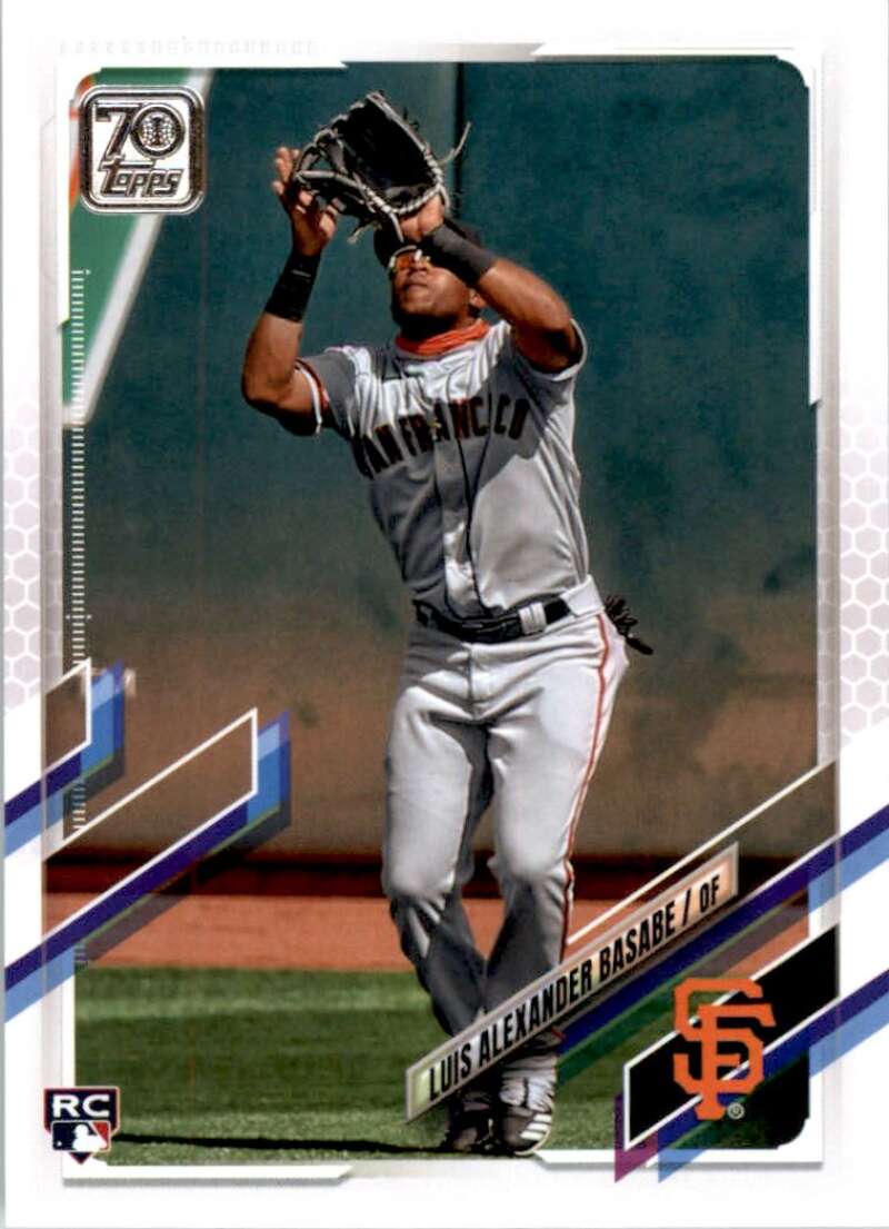 2021 Topps Baseball #548 Luis Alexander Basabe RC Rookie San Francisco Giants Image 1