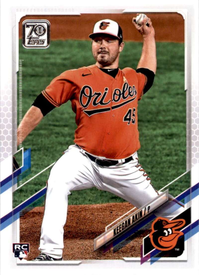 2021 Topps Baseball #562 Keegan Akin RC Rookie Baltimore Orioles Image 1