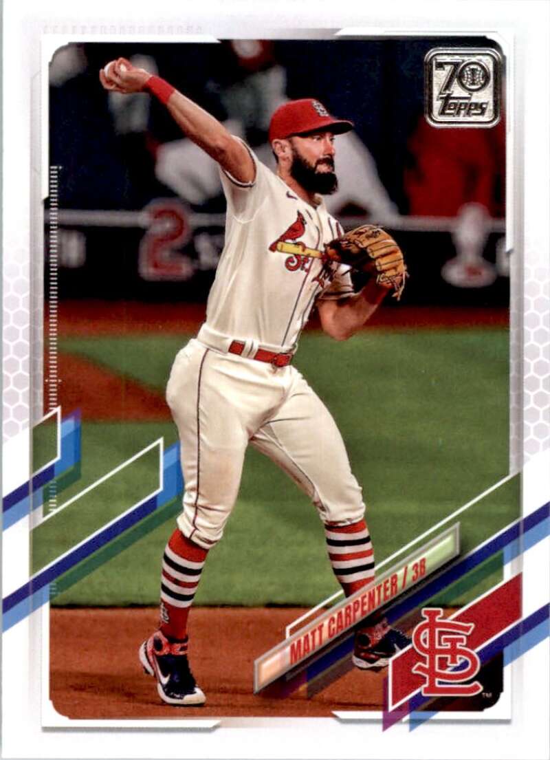 2021 Topps Baseball #566 Matt Carpenter St. Louis Cardinals Image 1