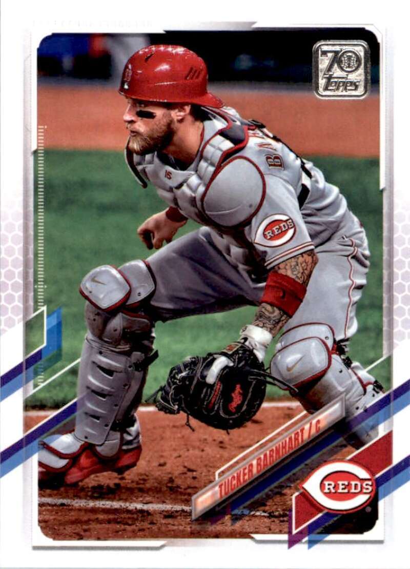 2021 Topps Baseball #580 Tucker Barnhart Cincinnati Reds Image 1