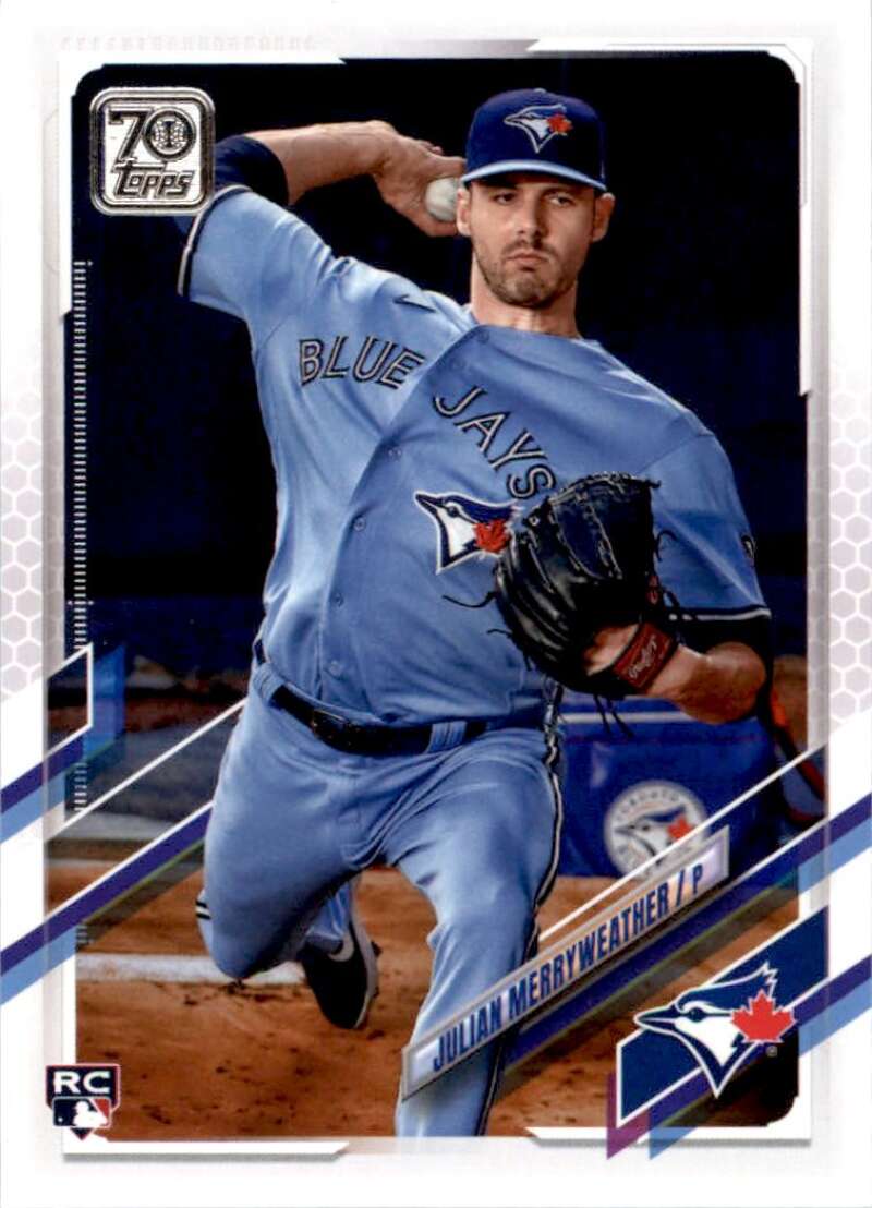 2021 Topps Baseball #581 Julian Merryweather RC Rookie Toronto Blue Jays Image 1