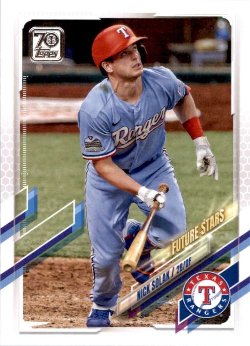 2021 Topps Baseball #583 Nick Solak Texas Rangers Image 1