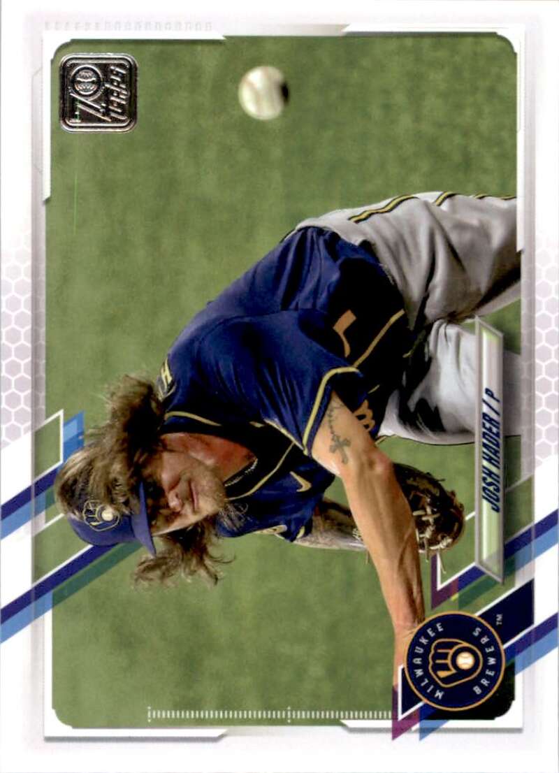 2021 Topps Baseball #596 Josh Hader Milwaukee Brewers Image 1