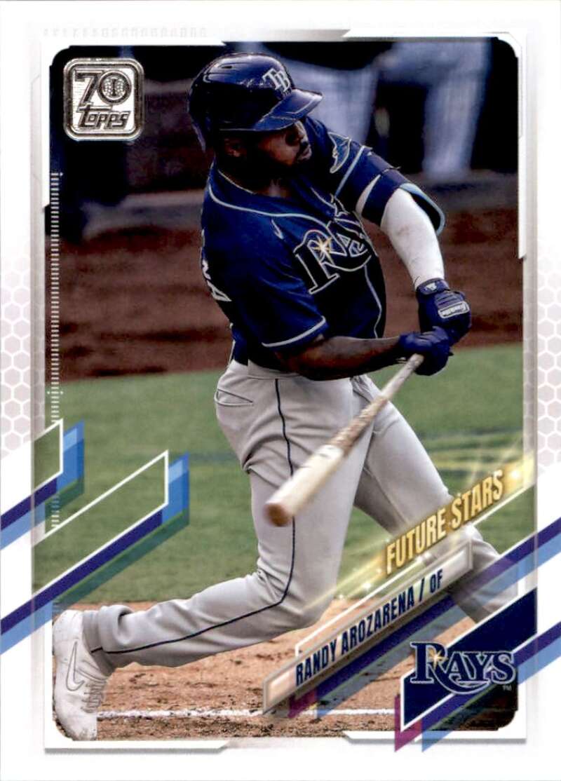 2021 Topps Baseball #600 Randy Arozarena Tampa Bay Rays Image 1