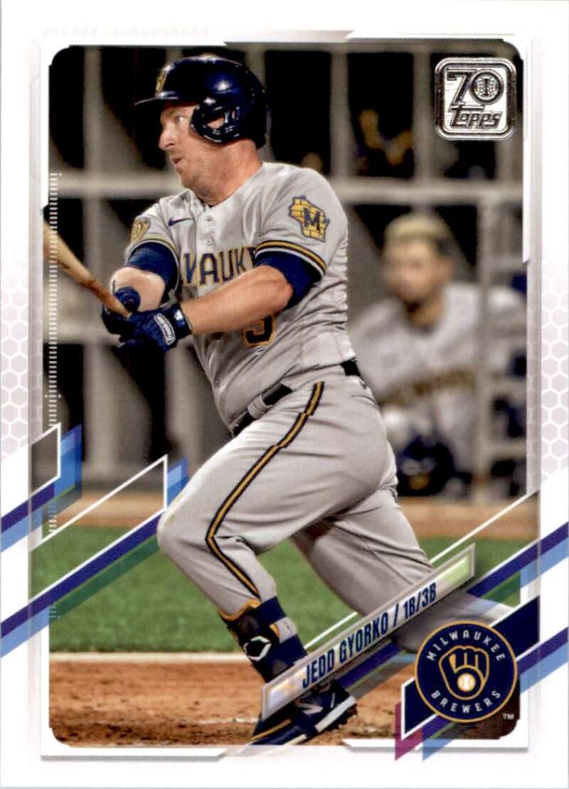 2021 Topps Baseball #645 Jedd Gyorko Milwaukee Brewers Image 1