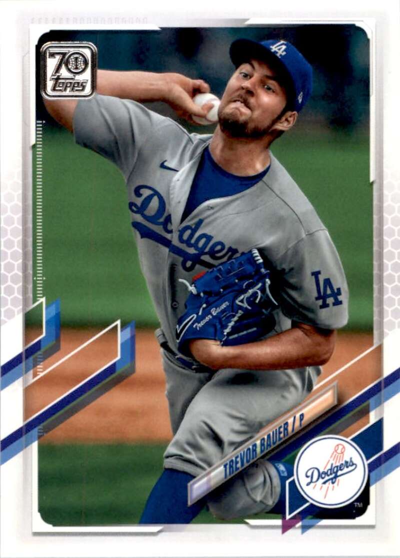 2021 Topps Baseball #650 Trevor Bauer Los Angeles Dodgers Image 1