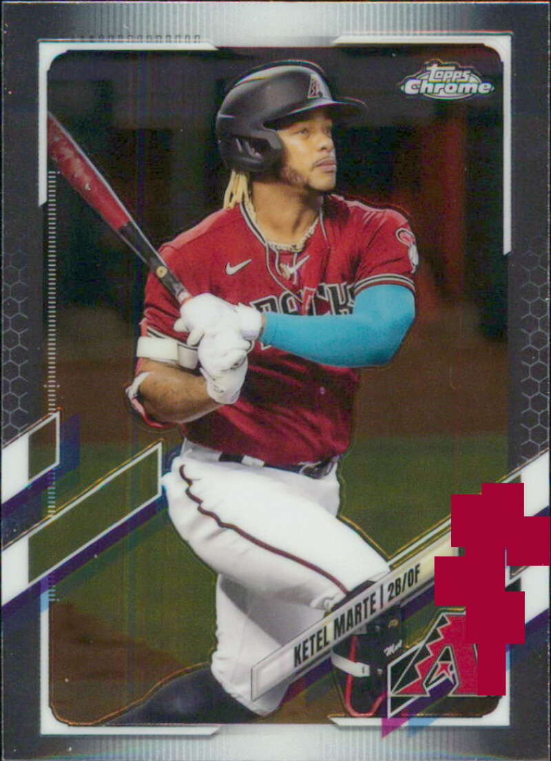 2021 Topps Chrome #116 Ketel Marte Arizona Diamondbacks V91715 Image 1