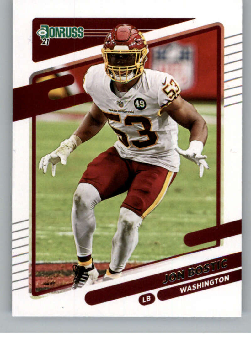 2021 Donruss #10 Jon Bostic Washington Football Team V88755 Image 1