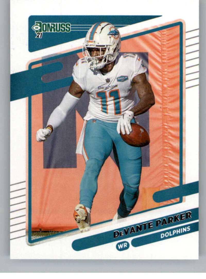 2021 Donruss #63 DeVante Parker Miami Dolphins V88799 Image 1