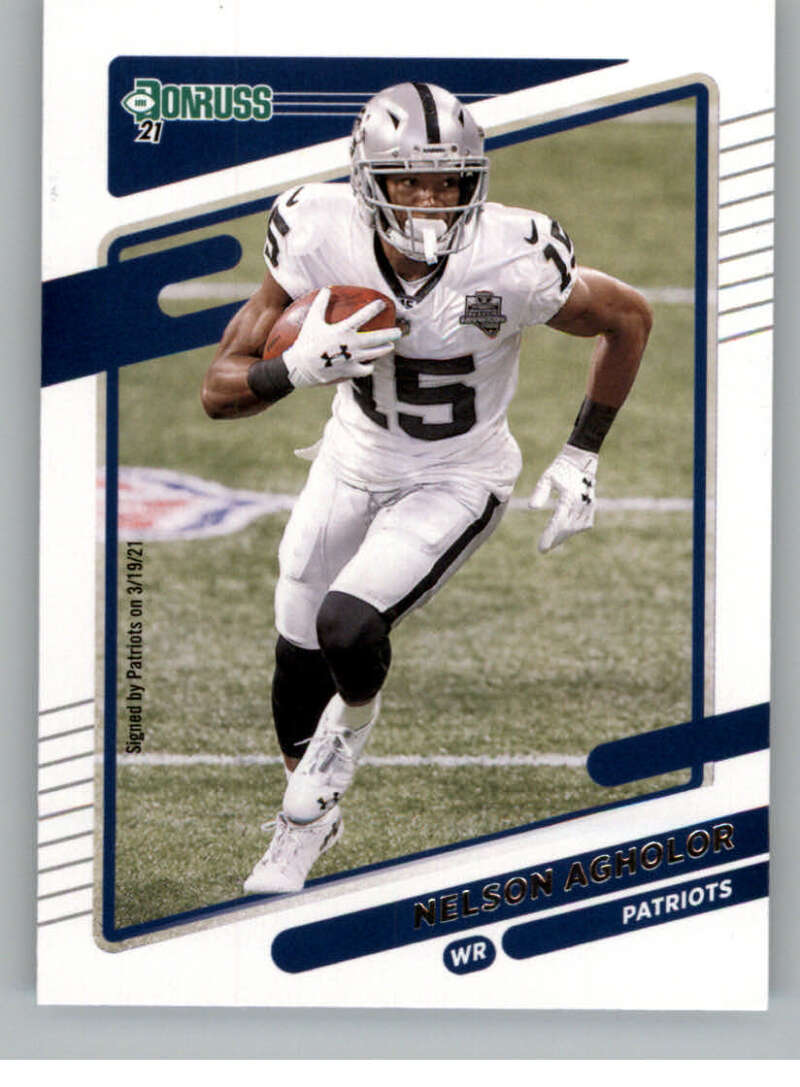 2021 Donruss #92 Nelson Agholor New England Patriots V88819 Image 1