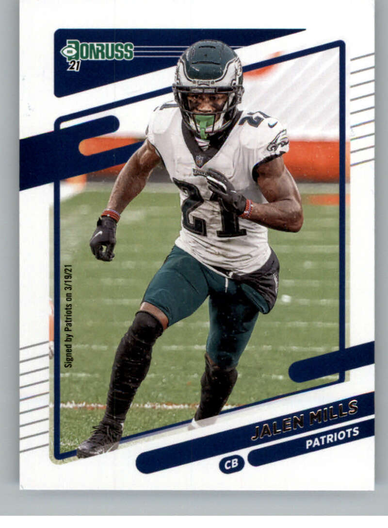 2021 Donruss #113 Jalen Mills New England Patriots V88837 Image 1