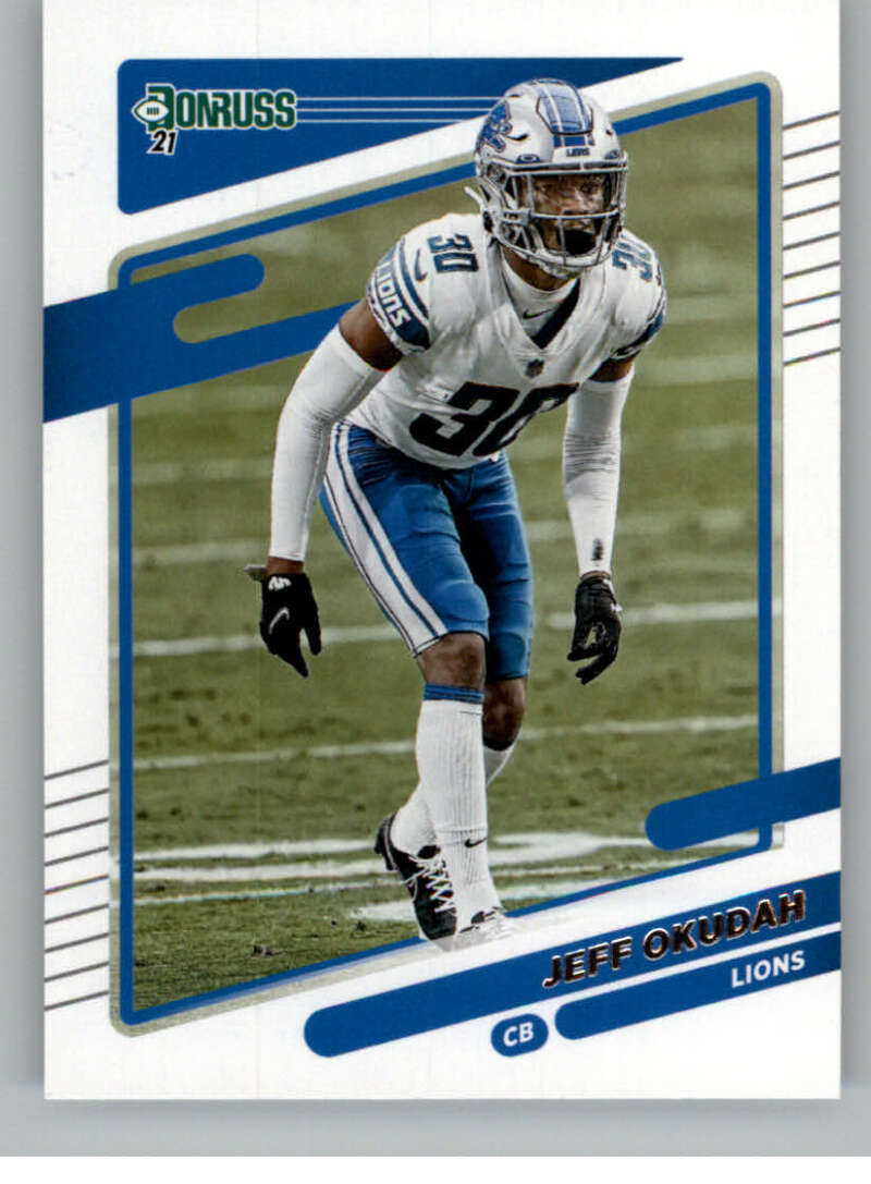 2021 Donruss #172 Jeff Okudah Detroit Lions V88894 Image 1