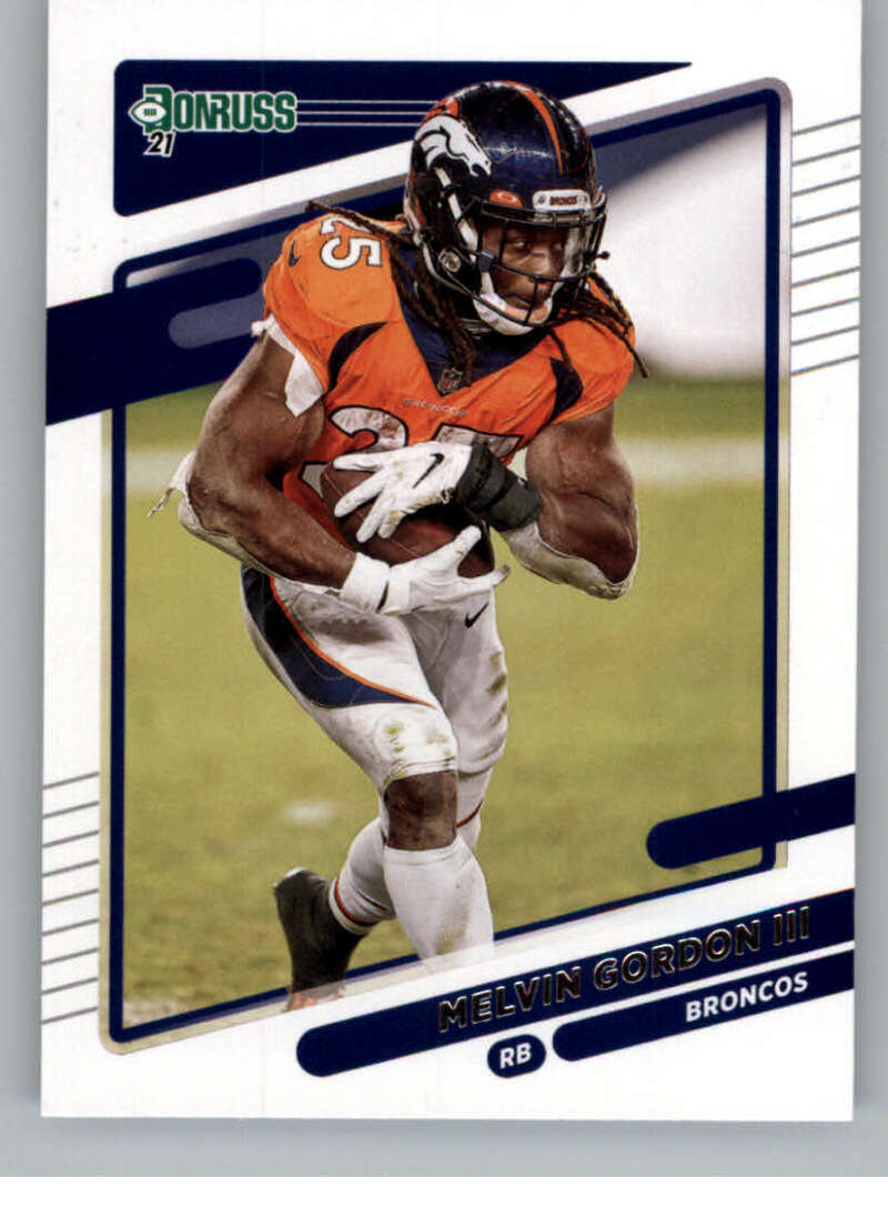 2021 Donruss #184 Melvin Gordon III Denver Broncos V88909 Image 1