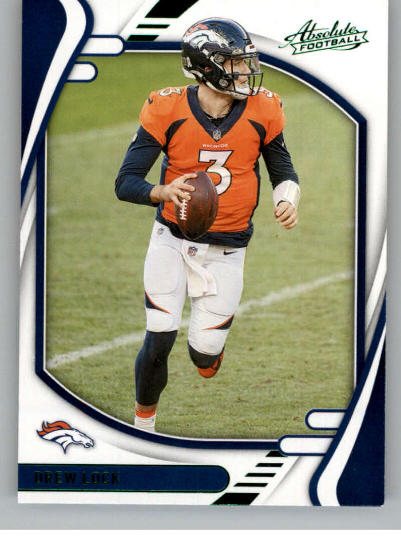 2021 Panini Absolute Green #52 Drew Lock Denver Broncos V89828 Image 1