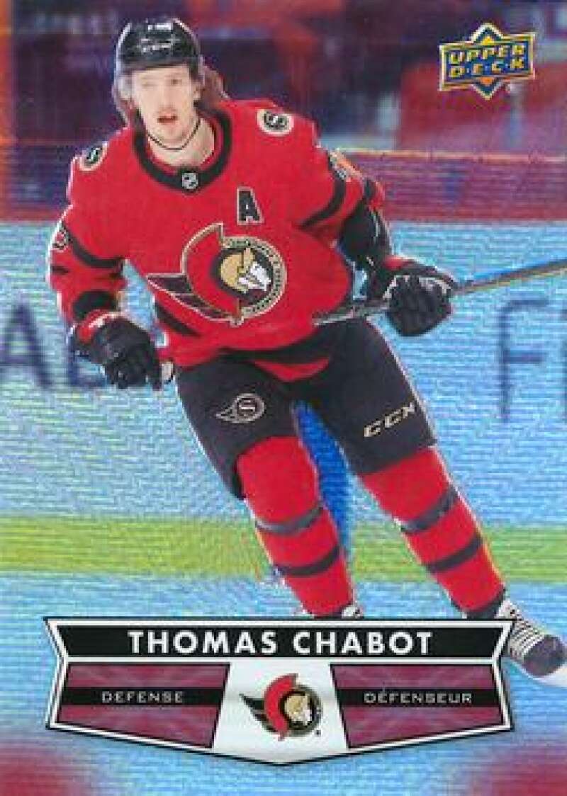 2021-22 Upper Deck Tim Hortons #72 Thomas Chabot Hockey Ottawa Senators Image 1