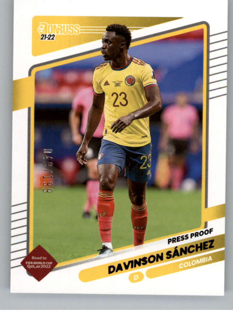 2021-22 Donruss Road to Qatar #33 Davinson Sanchez Colombia V86369 Image 1