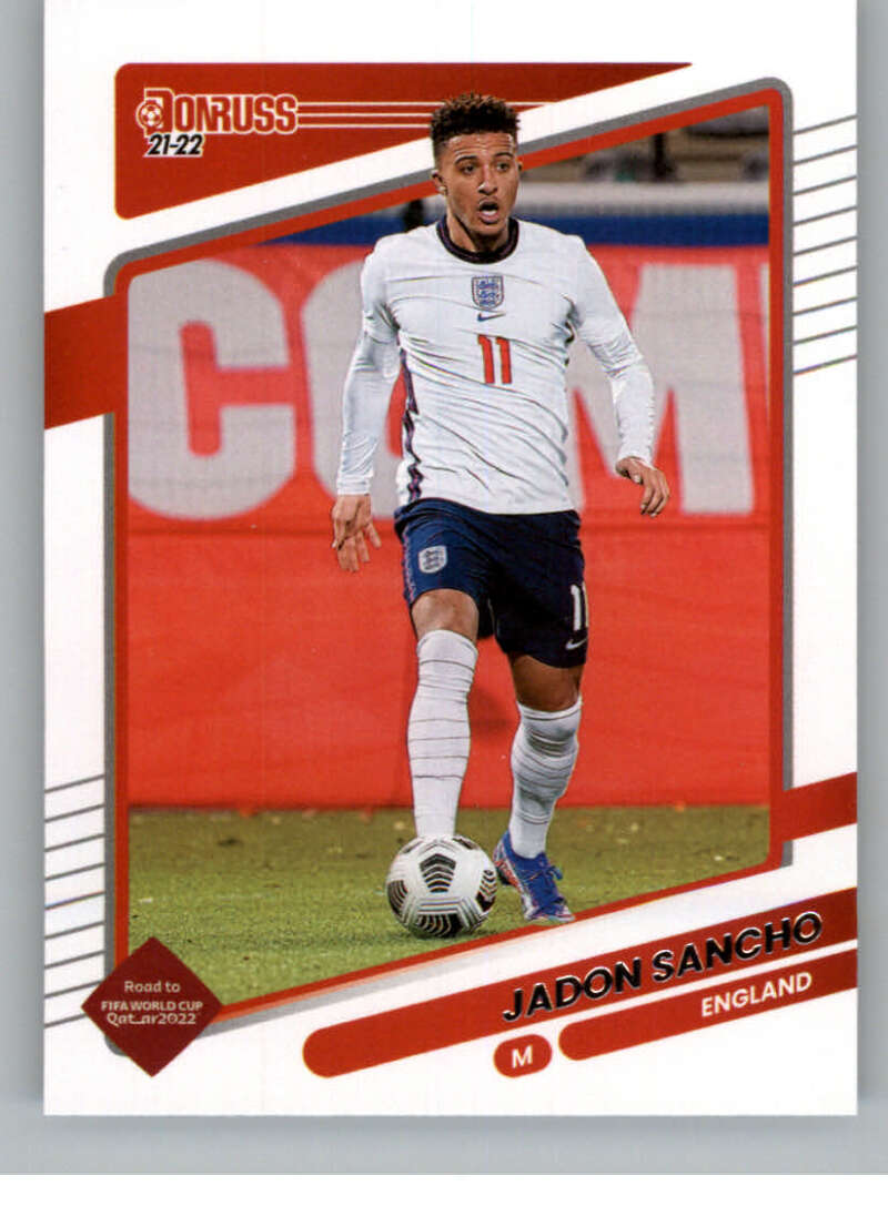 2021-22 Donruss Road to Qatar #52 Jadon Sancho England V86376 Image 1
