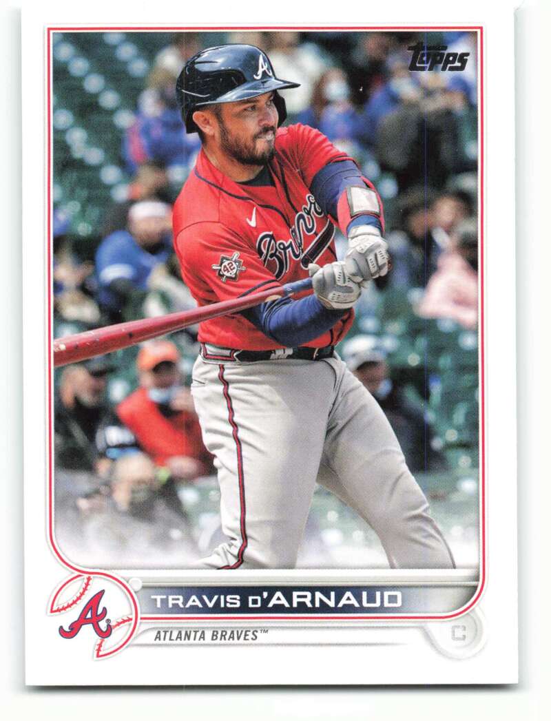 2022 Topps Baseball #4 Travis d'Arnaud Atlanta Braves Image 1