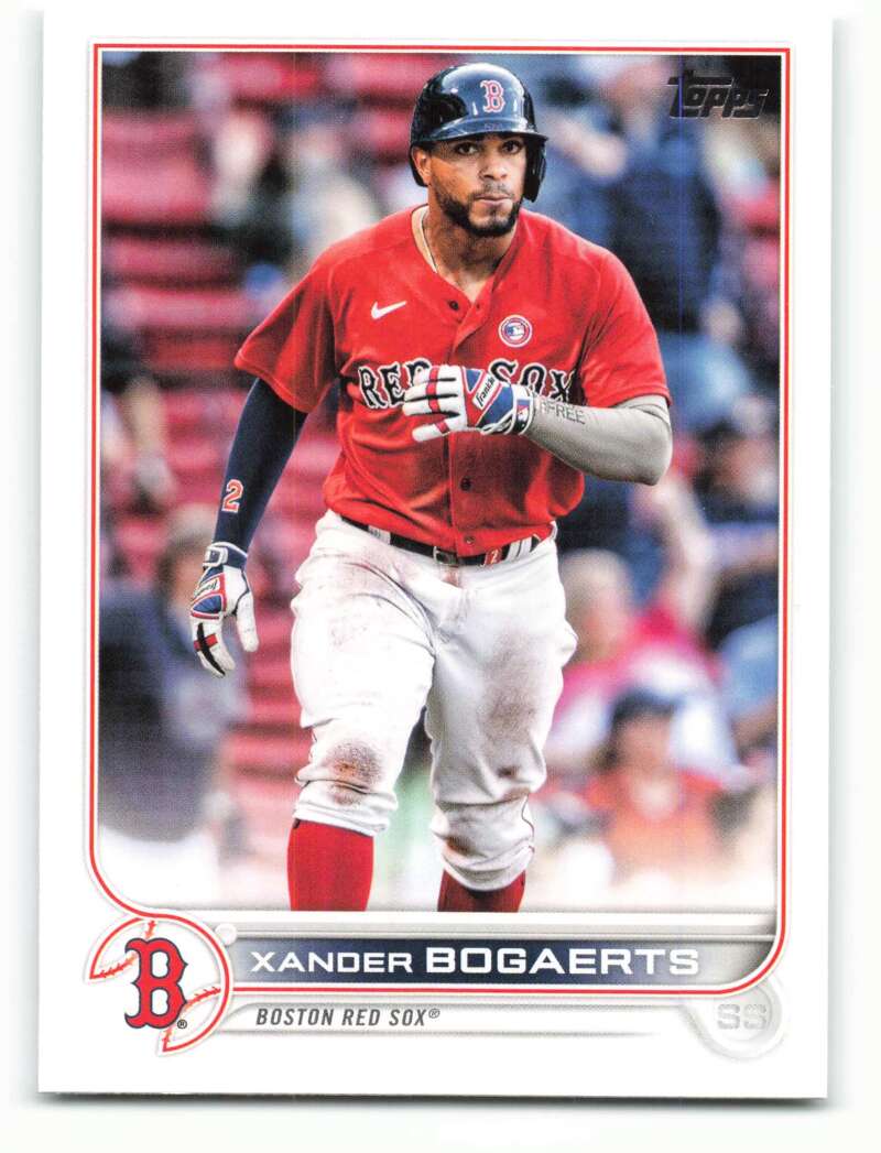 2022 Topps Baseball  #8 Xander Bogaerts  Boston Red Sox  Image 1