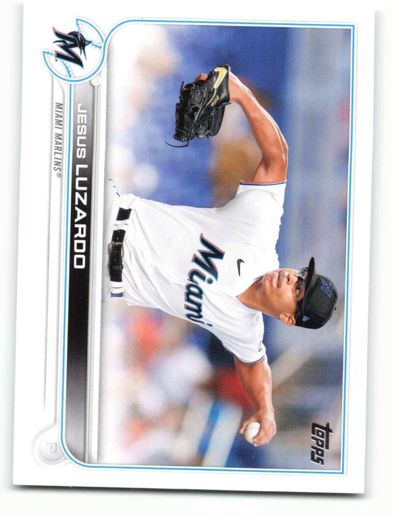 2022 Topps Baseball #11 Jesus Luzardo Miami Marlins Image 1