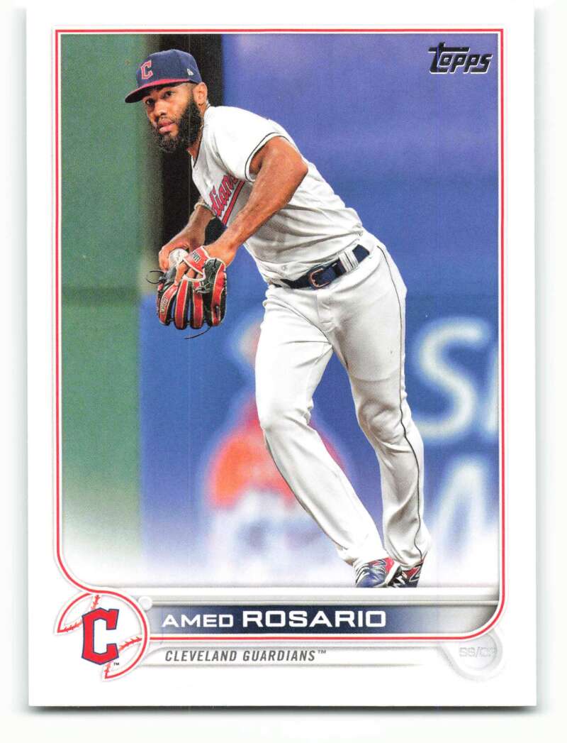 2022 Topps Baseball #14 Amed Rosario Cleveland Guardians Image 1