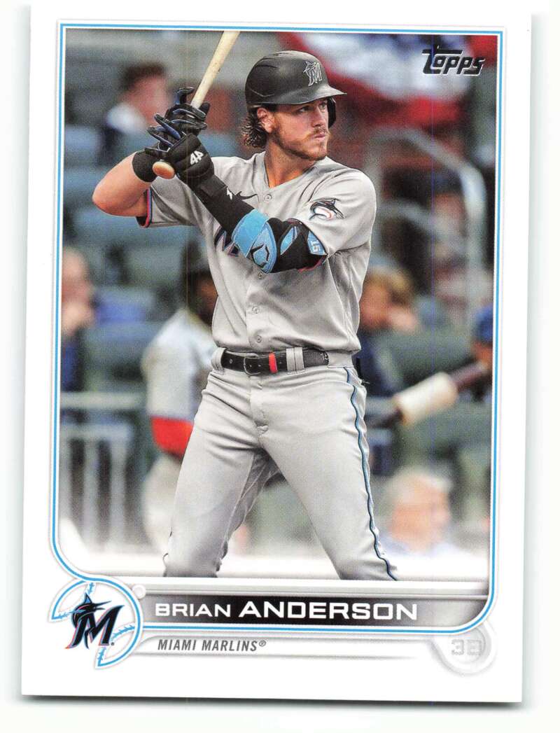 2022 Topps Baseball #19 Brian Anderson Miami Marlins Image 1