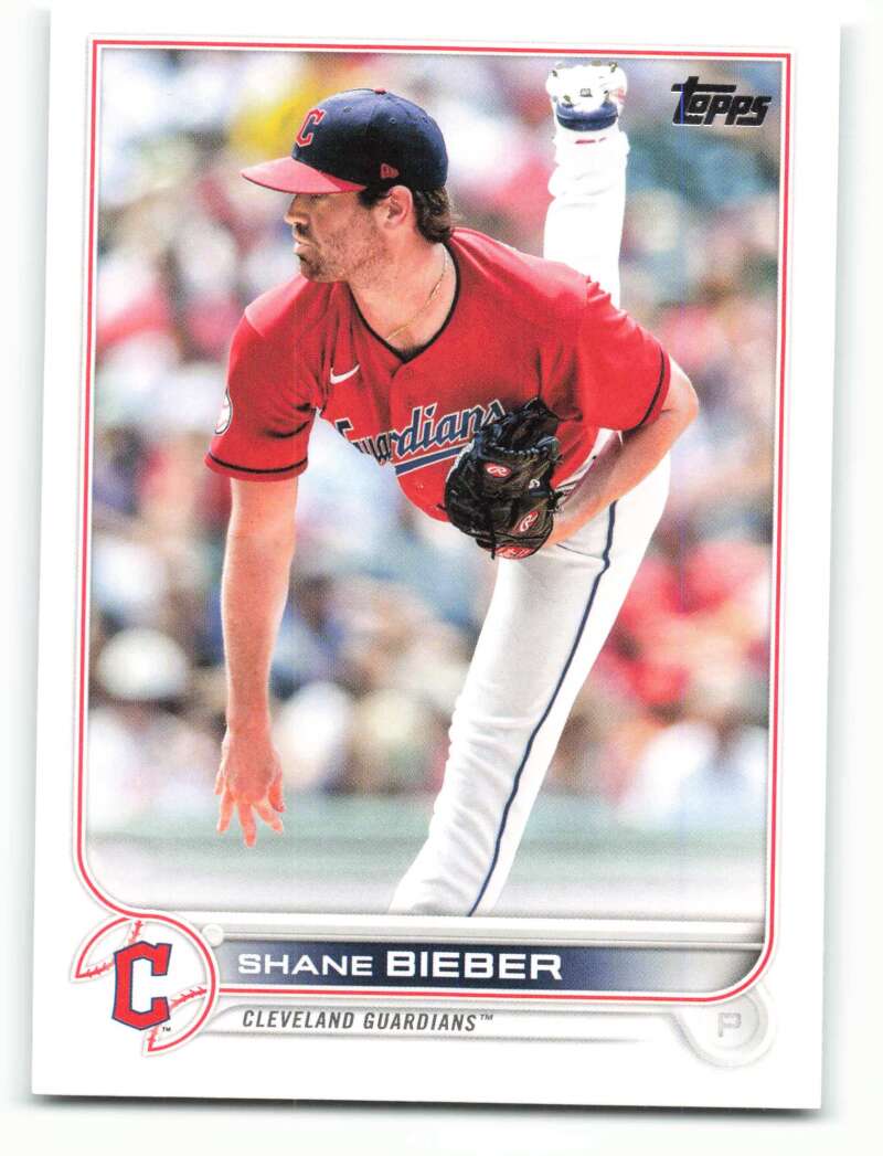 2022 Topps Baseball #21 Shane Bieber Cleveland Guardians Image 1