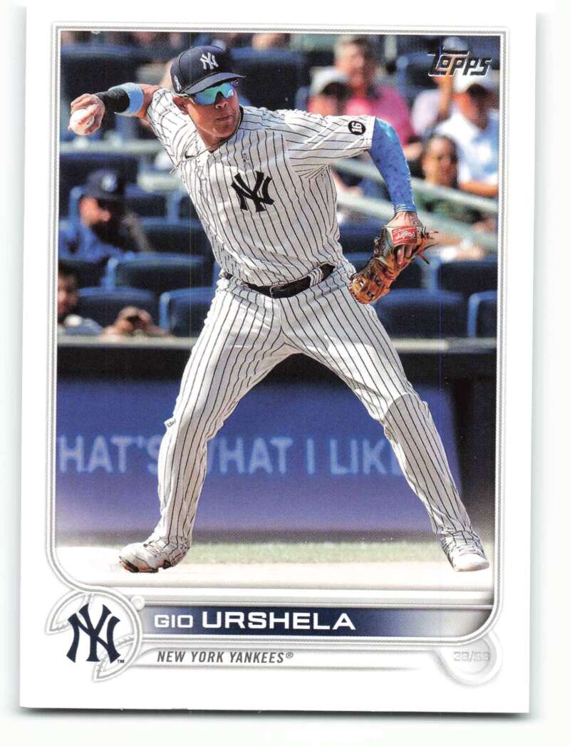 2022 Topps Baseball #23 Gio Urshela New York Yankees Image 1