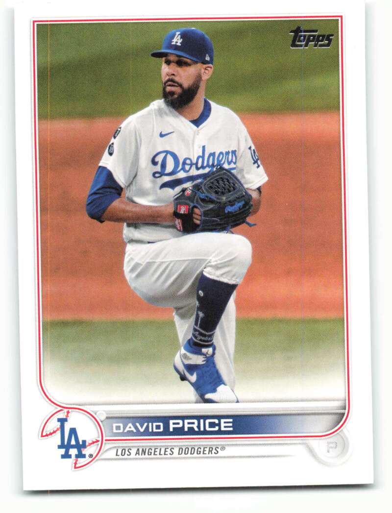 2022 Topps Baseball #40 David Price Los Angeles Dodgers Image 1
