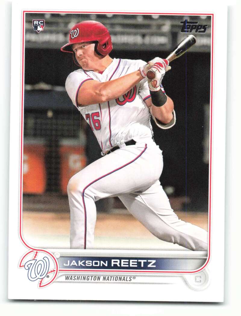2022 Topps Baseball #61 Jakson Reetz RC Rookie Washington Nationals Image 1