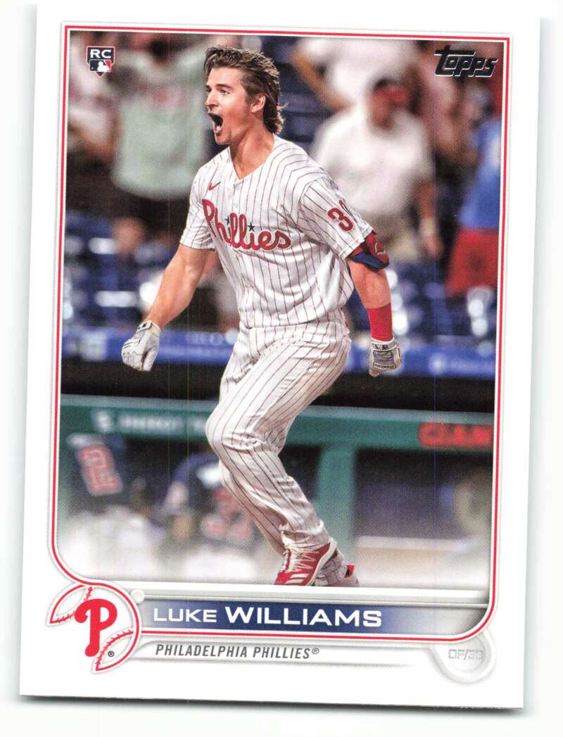 2022 Topps Baseball #62 Luke Williams RC Rookie Philadelphia Phillies Image 1