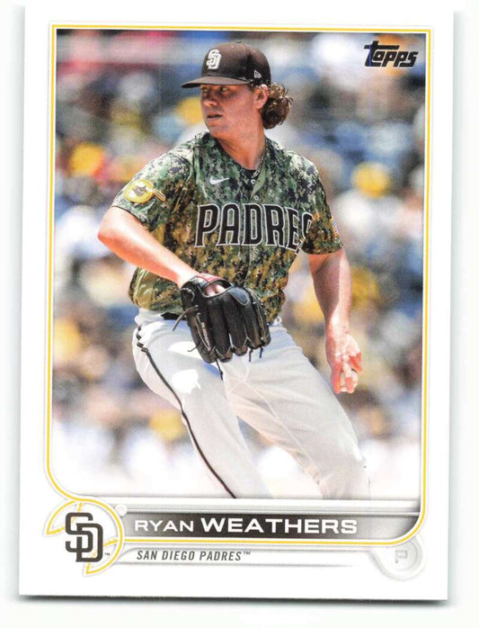 2022 Topps Baseball  #70 Ryan Weathers  San Diego Padres  Image 1