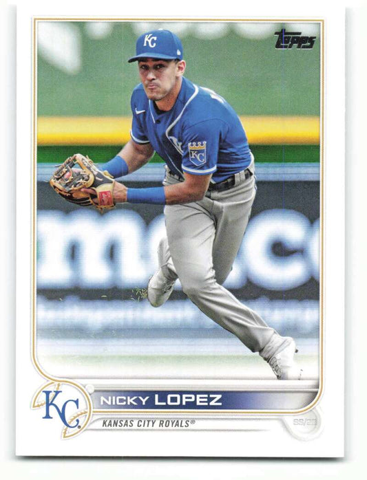 2022 Topps Baseball  #76 Nicky Lopez  Kansas City Royals  Image 1