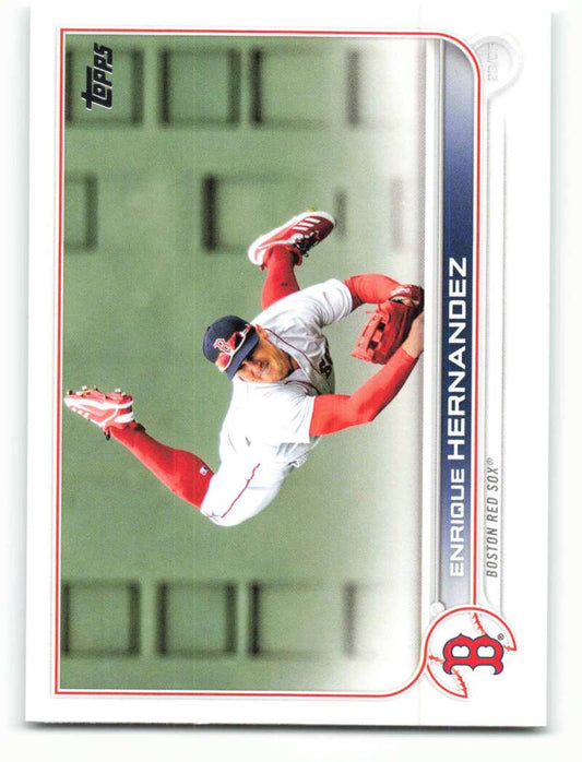 2022 Topps Baseball  #90 Enrique Hernandez  Boston Red Sox  Image 1