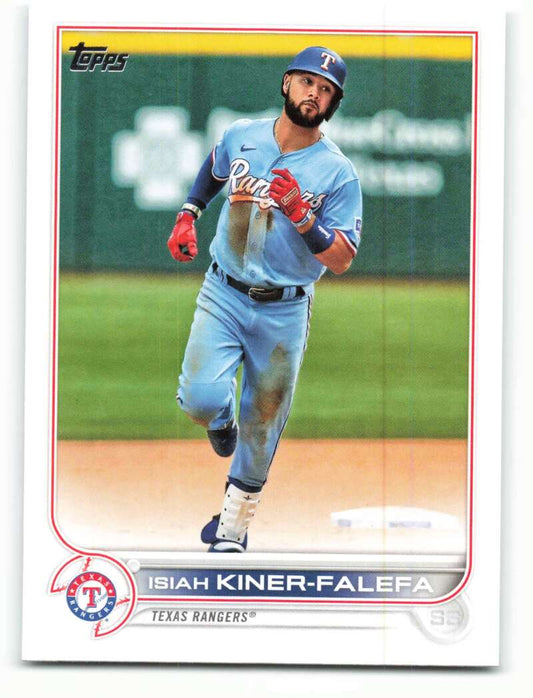 2022 Topps Baseball  #93 Isiah Kiner-Falefa  Texas Rangers  Image 1