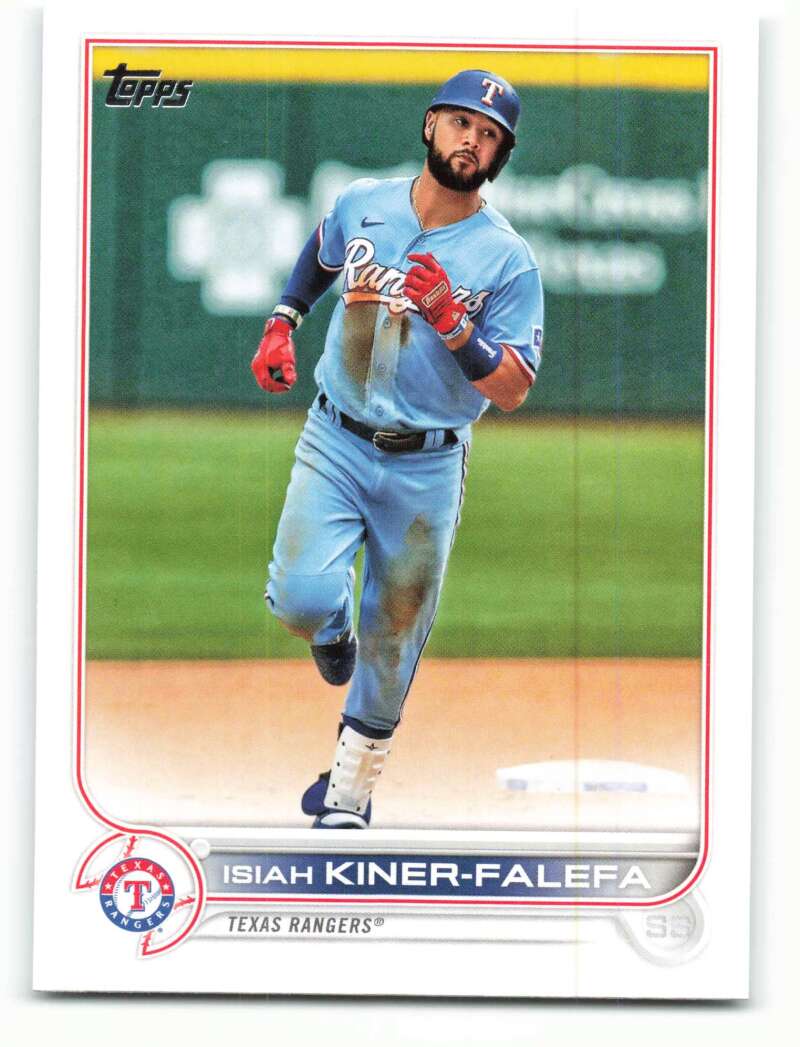 2022 Topps Baseball #93 Isiah Kiner-Falefa Texas Rangers Image 1