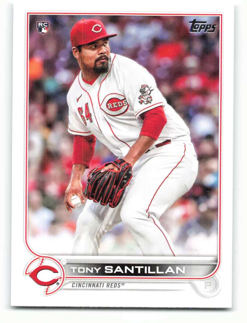 2022 Topps Baseball #111 Tony Santillan RC Rookie Cincinnati Reds Image 1