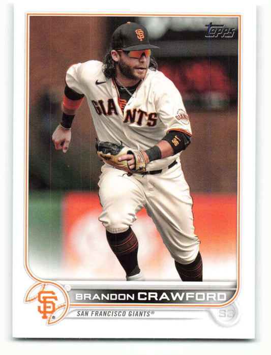 2022 Topps Baseball  #117 Brandon Crawford  San Francisco Giants  Image 1