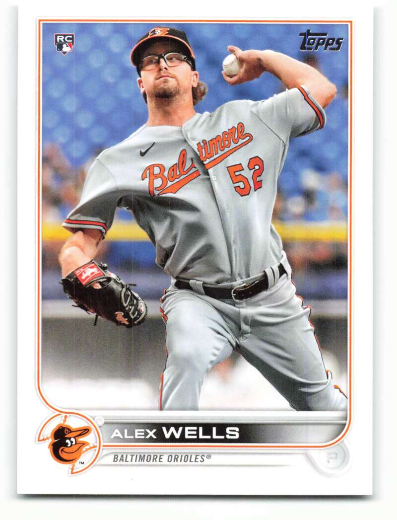 2022 Topps Baseball #118 Alex Wells RC Rookie Baltimore Orioles Image 1