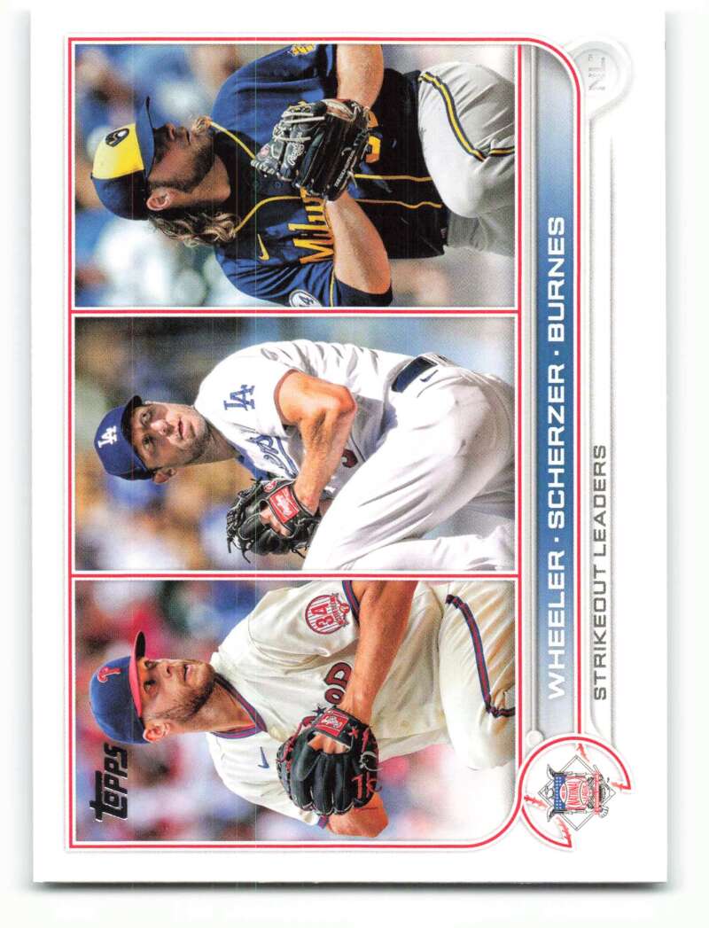 2022 Topps Baseball #127 Wheeler/Scherzer/Burnes Image 1