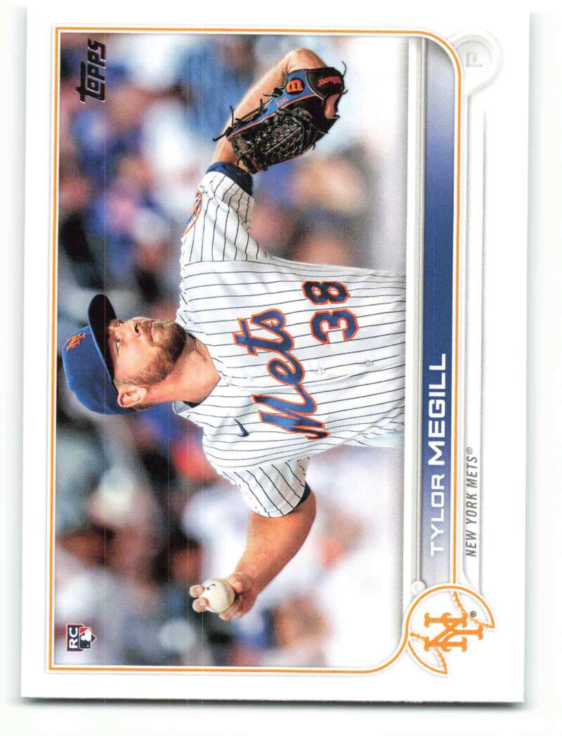 2022 Topps Baseball #134 Tylor Megill RC Rookie New York Mets Image 1