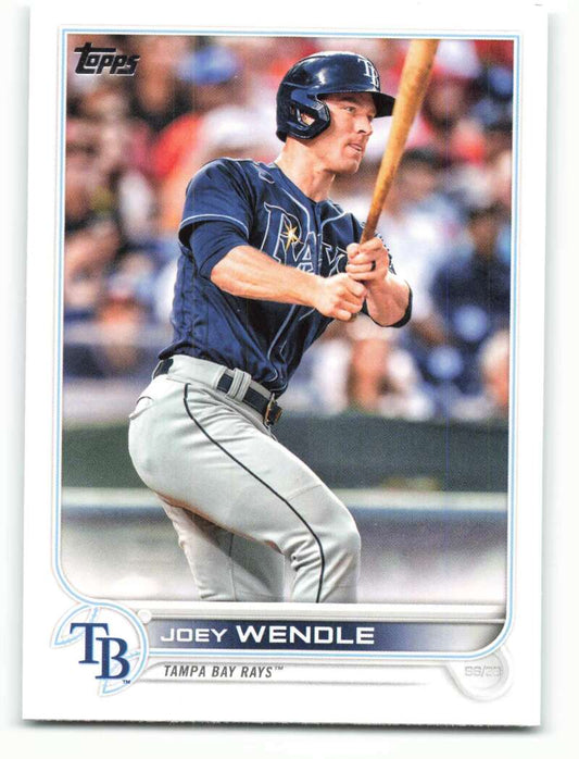 2022 Topps Baseball  #145 Joey Wendle  Tampa Bay Rays  Image 1