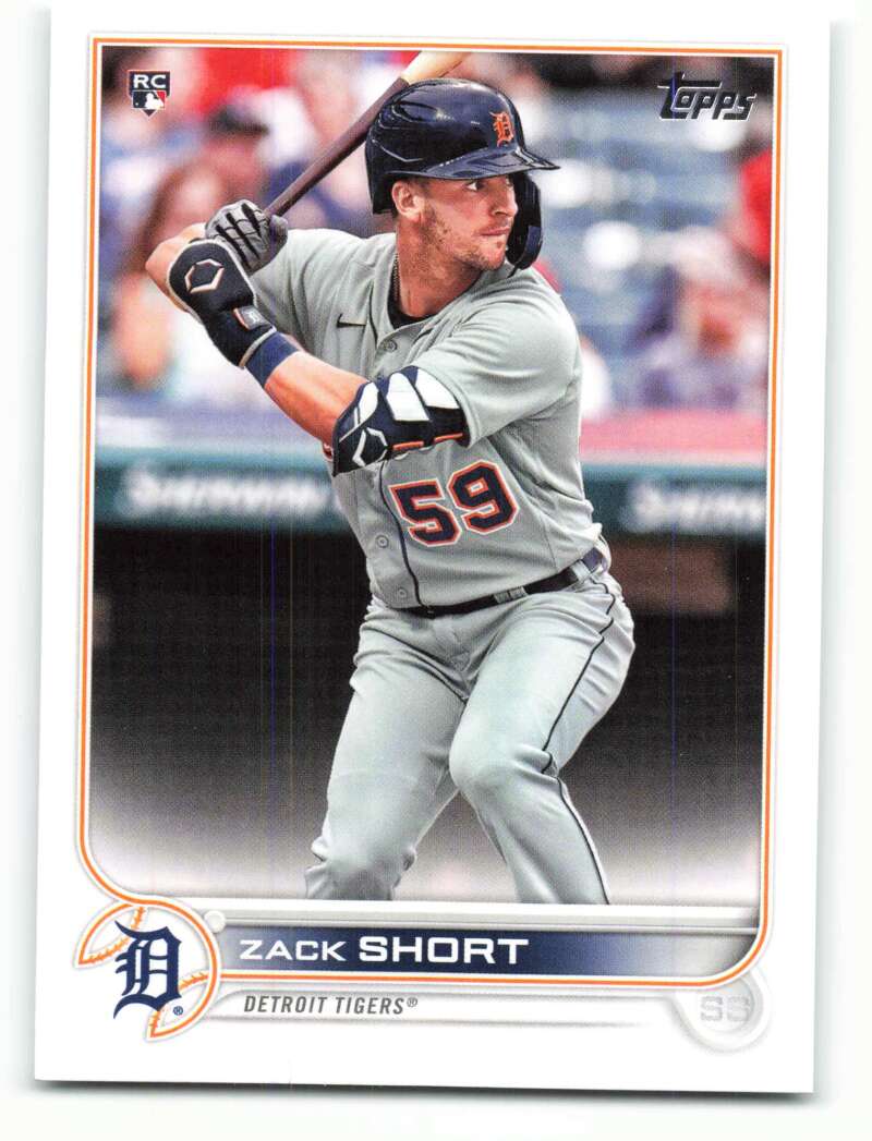 2022 Topps Baseball #148 Zack Short RC Rookie Detroit Tigers Image 1