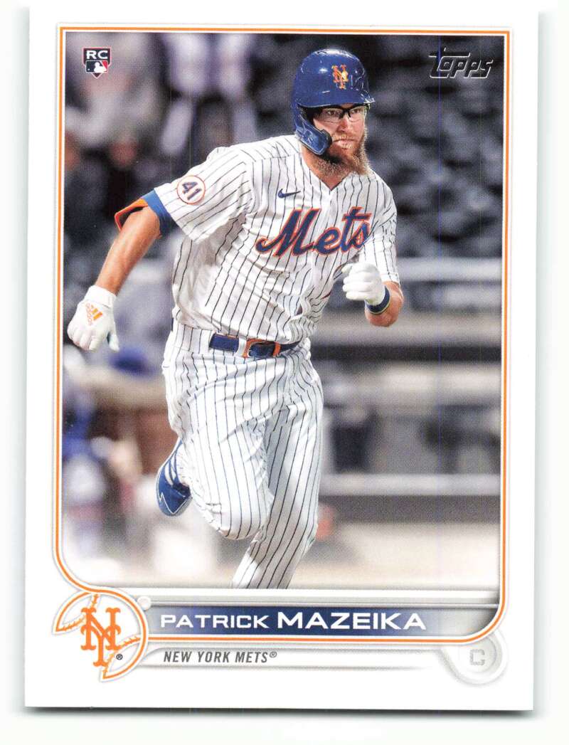 2022 Topps Baseball #166 Patrick Mazeika RC Rookie New York Mets Image 1