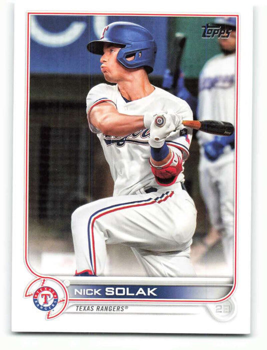 2022 Topps Baseball  #172 Nick Solak  Texas Rangers  Image 1