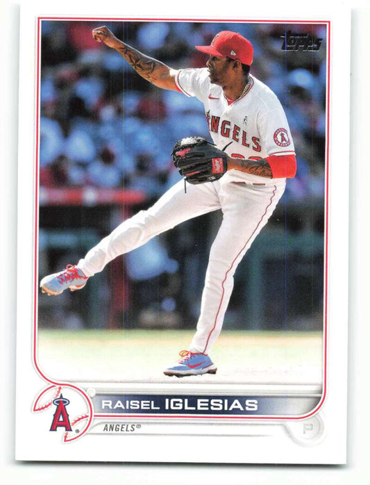 2022 Topps Baseball  #173 Raisel Iglesias  Los Angeles Angels  Image 1