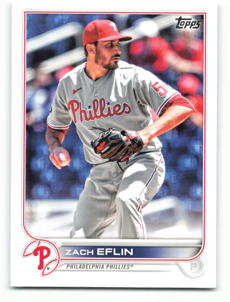 2022 Topps Baseball #179 Zach Eflin Philadelphia Phillies Image 1