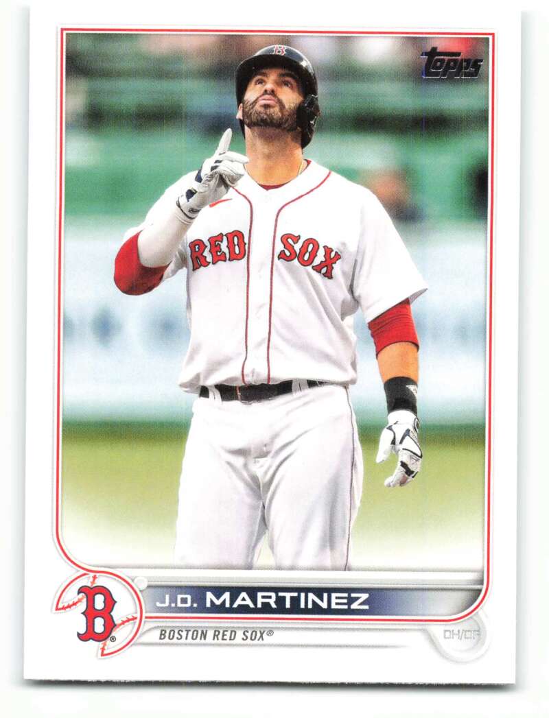 2022 Topps Baseball #182 J.D. Martinez Boston Red Sox Image 1